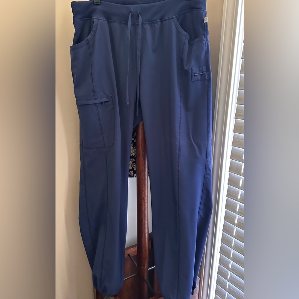 Womens Scrub set from Infinity pants joggers L top XL